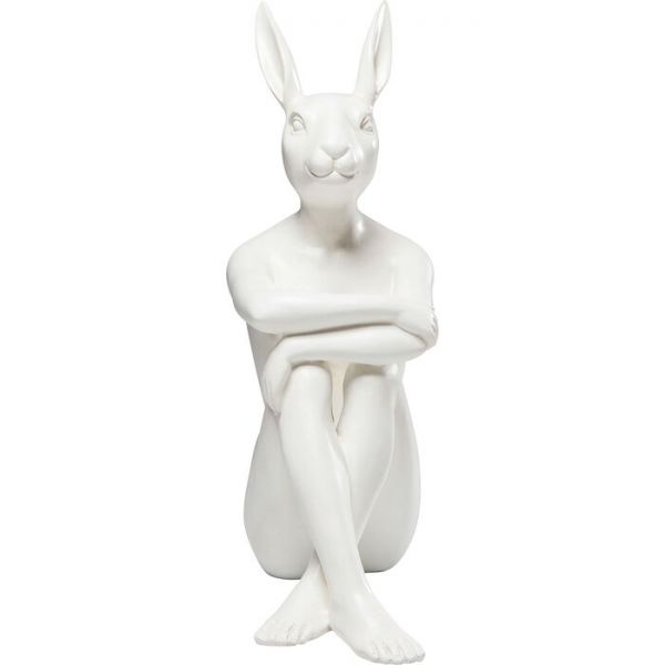 Deko Figur Gangster Rabbit weiß 39x26x15cm