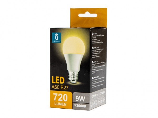 LED Leuchtmittel A60 9W E27 3000K warmweiss