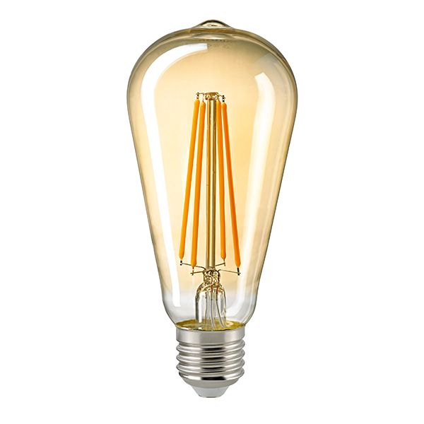 LED Filament Leuchtmittel Edison ST64 Gold 7W E27 720lm 2500K dimmbar