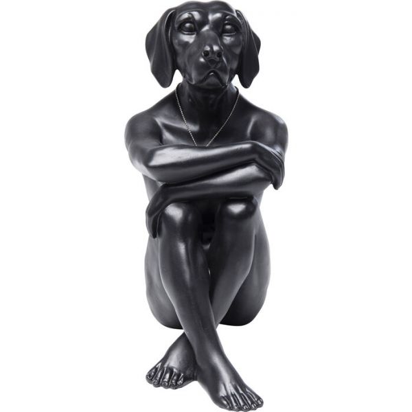 Deko Figur Gangster Dog Black 33x26x17cm