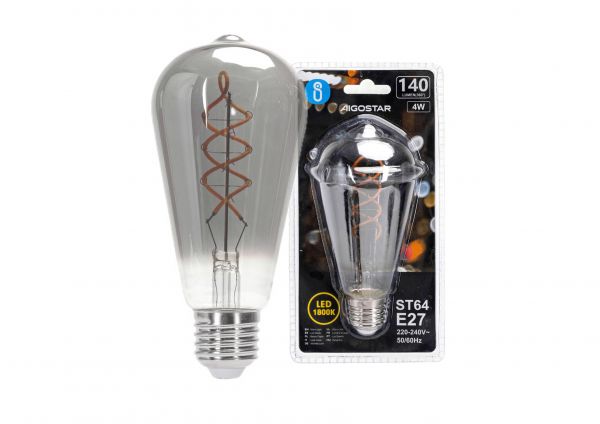 LED Filament Leuchtmittel Edison SMOKEY I 4W E27 ST64 1800K