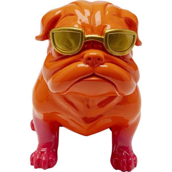 Deko Figur Fashion Dog Orange handbemalt 17x11x19,5cm