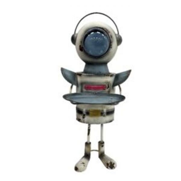 Deko Figur Robot Gottlieb handgearbeitet Unikat 73,7x34,9x31,8cm