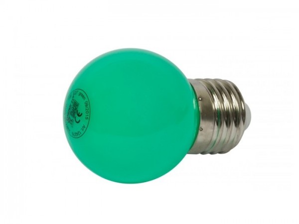 LED G45 Tropfenlampe 1W E27 230V Kunststoff ideal für Lichterketten - grün