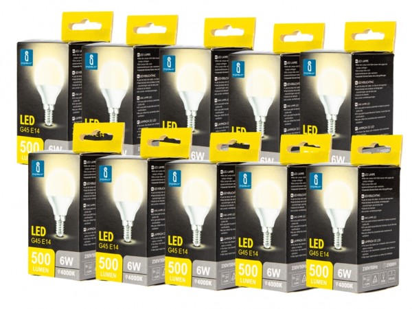 LED Leuchtmittel A5 G45 6W E14 4000K neutralweiss 10er Pack