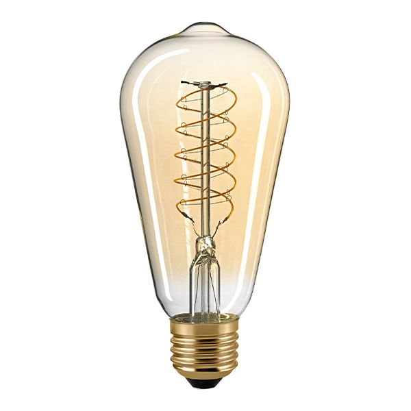LED Filament Leuchtmittel Edison Slim Spiral Gold 7W 640lm 2500K dimmbar