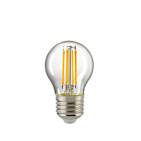 LED Filament Leuchtmittel Kugel klar 4,5W E27 470lm 2700K~2200K Dim-To-Warm