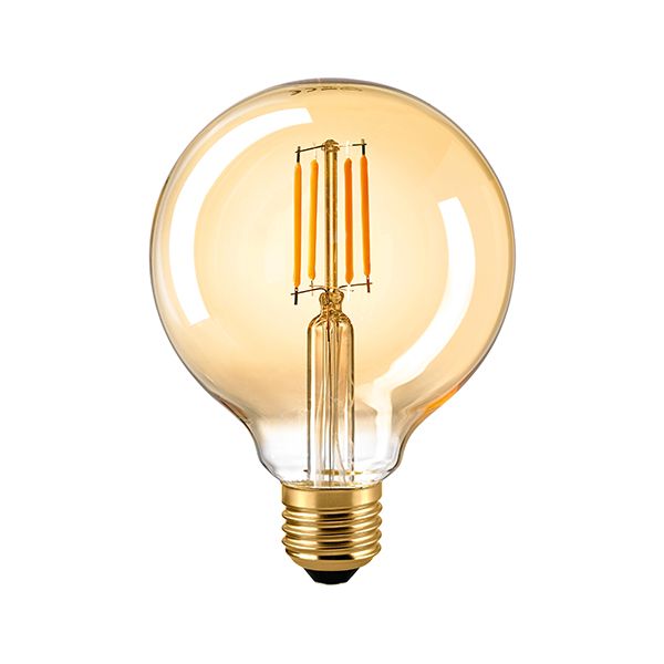 LED Filament Leuchtmittel Globe Gold 4,5W E27 420lm 2500K dimmbar