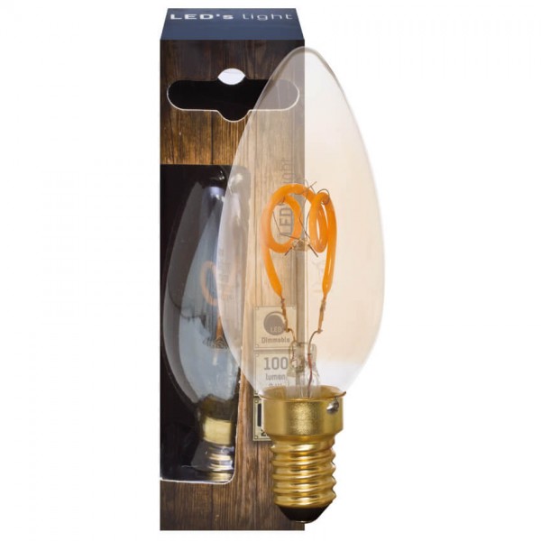 Dekoratives Spiral LED-Leuchtmittel C35 E14 3W 100lm
