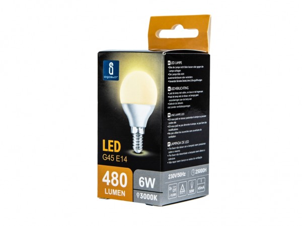 LED Leuchtmittel A5 G45 6W E14 3000K warmweiss