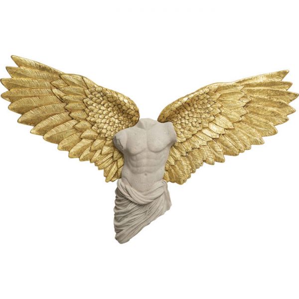 Wandobjekt Guardian Angel Male handgearbeitet Unikat 71x124x17,8cm
