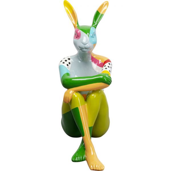 Deko Figur Gangster Rabbit Colore handbemalt Unikat 80x35x60cm