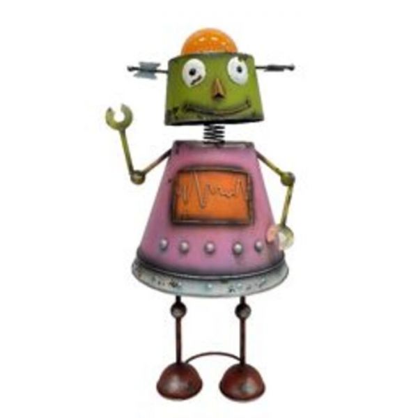 Deko Figur Robot Gabby handgearbeitet Unikat 61,6x33x27,9cm