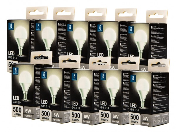 LED Leuchtmittel A5 G45 6W E14 6400K kaltweiss 10er Pack