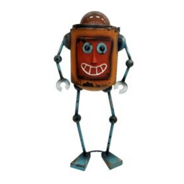 Deko Figur Robot Sunny handgearbeitet Unikat 52,1x26,7x18,4cm